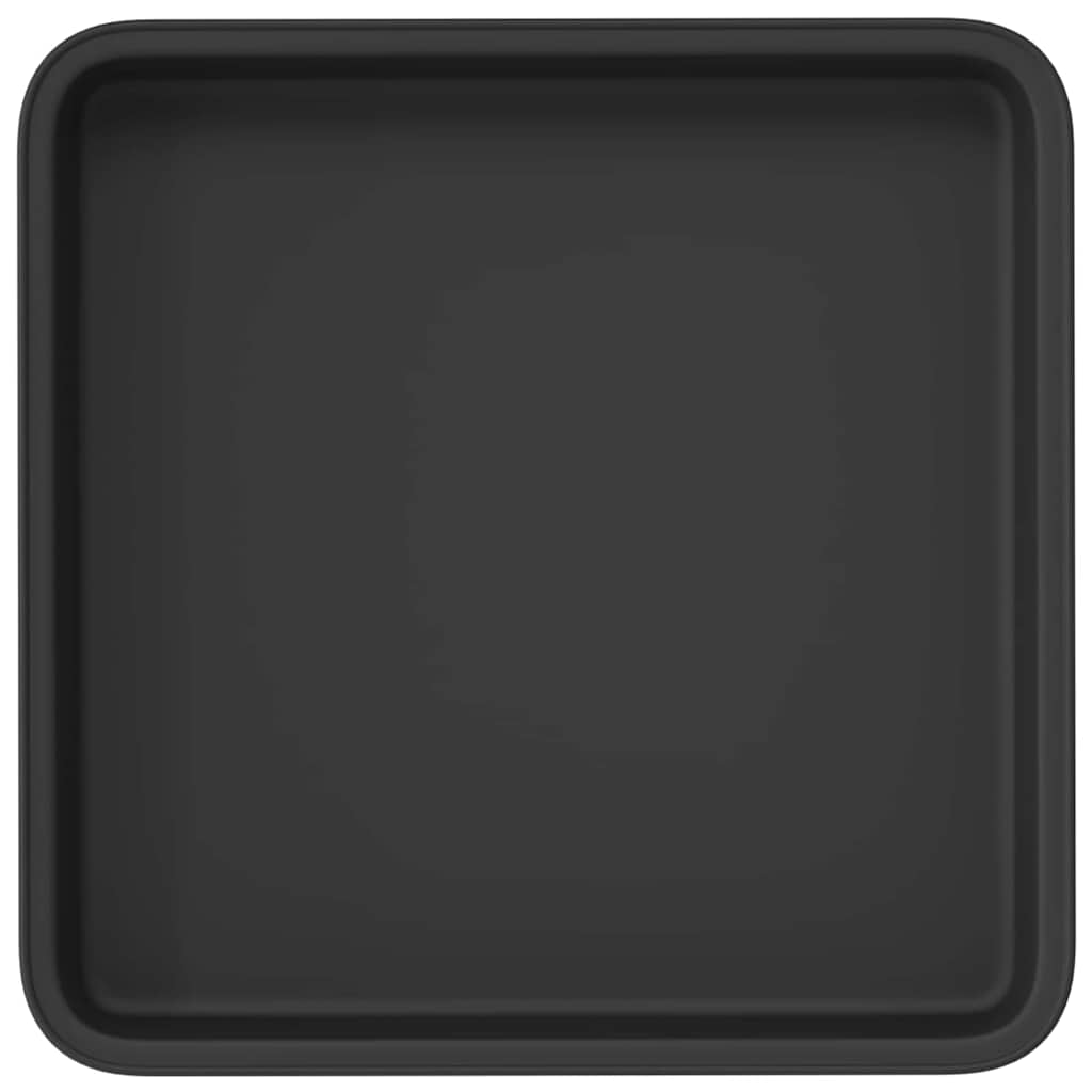 vidaXL Τετραγωνικός Δίσκος Λουλουδιών 6 pcs Μαύρο 18 x 18 x 2 εκ.