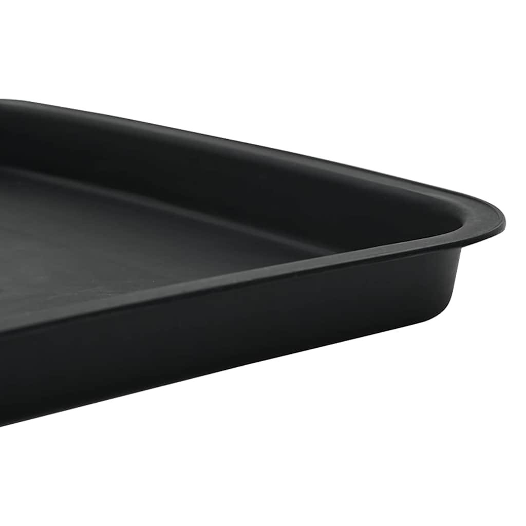 vidaXL Τετραγωνικός Δίσκος Λουλουδιών 6 pcs Μαύρο 36 x 36 x 2.5 εκ.