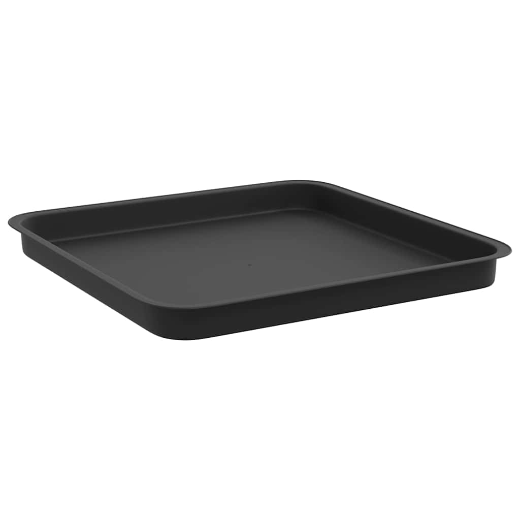 vidaXL Τετραγωνικός Δίσκος Λουλουδιών 6 pcs Μαύρο 36 x 36 x 2.5 εκ.