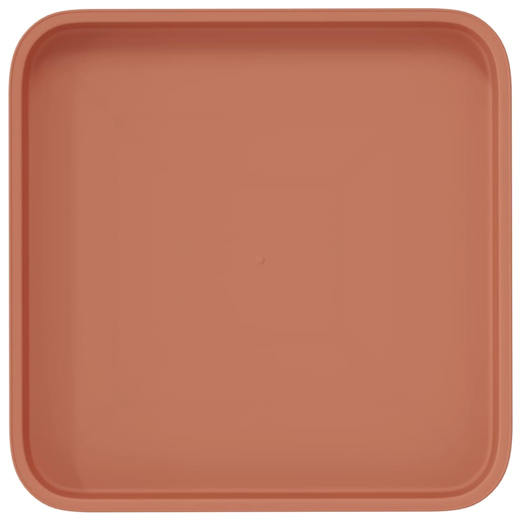 vidaXL Τετραγωνικός Δίσκος Λουλουδιών 24 pcs Κεραμιδί 21 x 21 x 2 εκ.