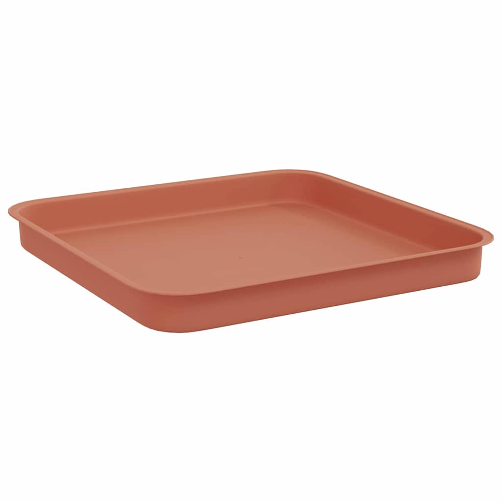 vidaXL Τετραγωνικός Δίσκος Λουλουδιών 24 pcs Κεραμιδί Πλαστικό
