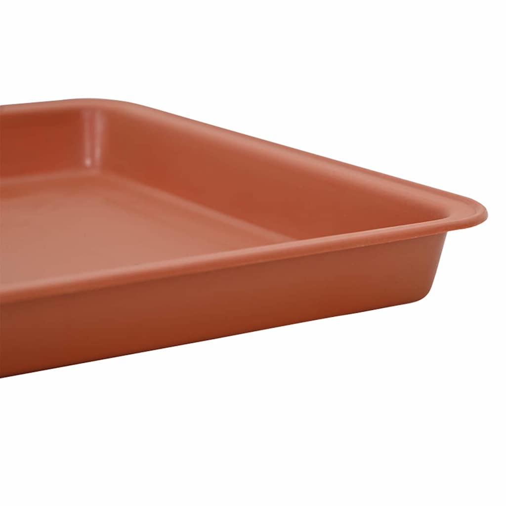 vidaXL Τετραγωνικός Δίσκος Λουλουδιών 24 pcs Κεραμιδί