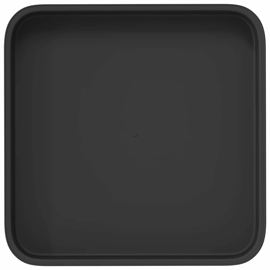 vidaXL Τετραγωνικός Δίσκος Λουλουδιών 24 pcs Μαύρο 15 x 15 x 2 εκ.