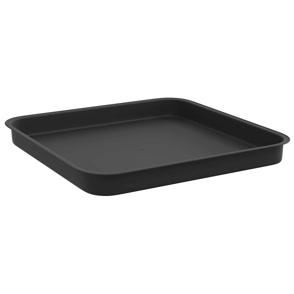vidaXL Τετραγωνικός Δίσκος Λουλουδιών 24 pcs Μαύρο 21 x 21 x 2 εκ.