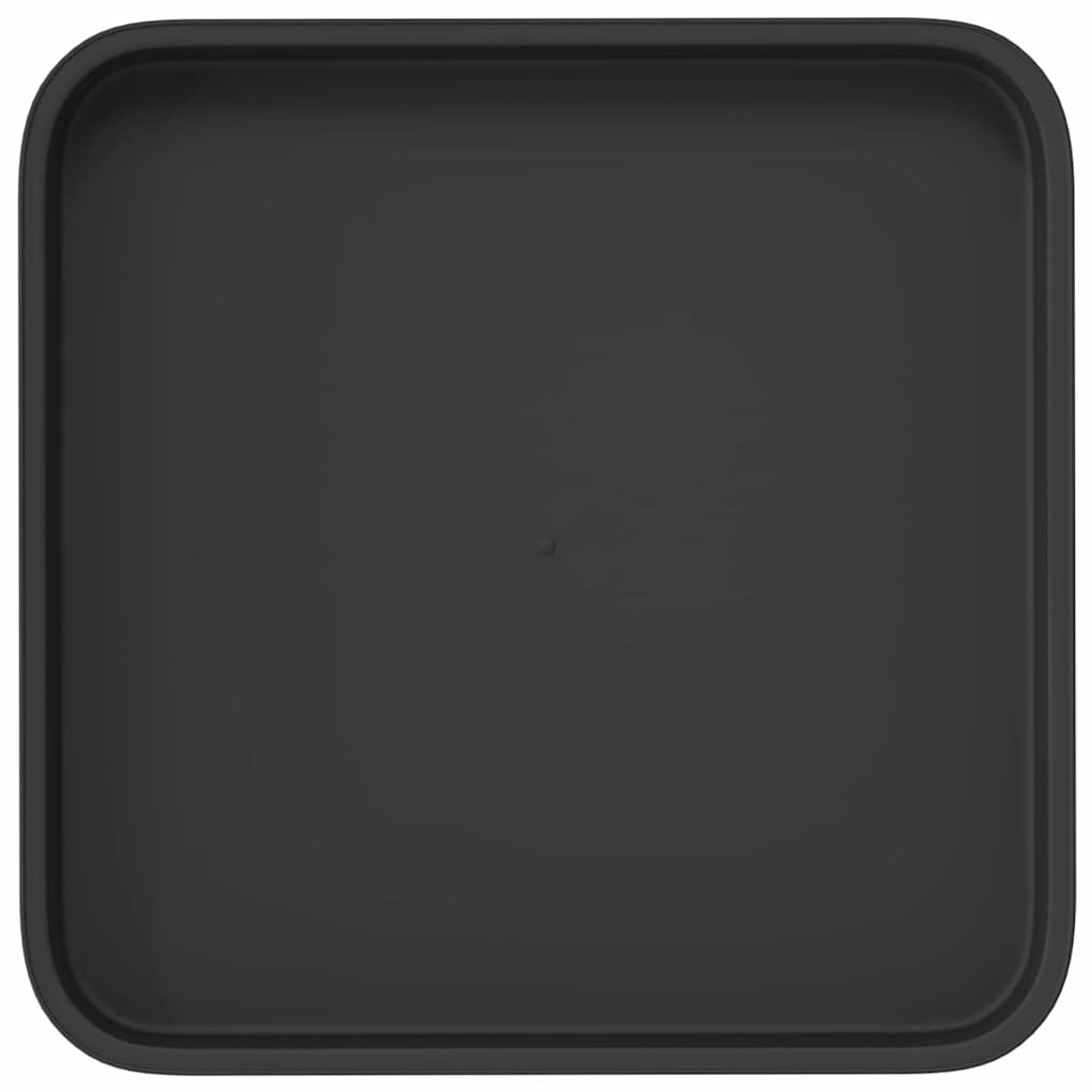 vidaXL Τετραγωνικός Δίσκος Λουλουδιών 24 pcs Μαύρο 21 x 21 x 2 εκ.