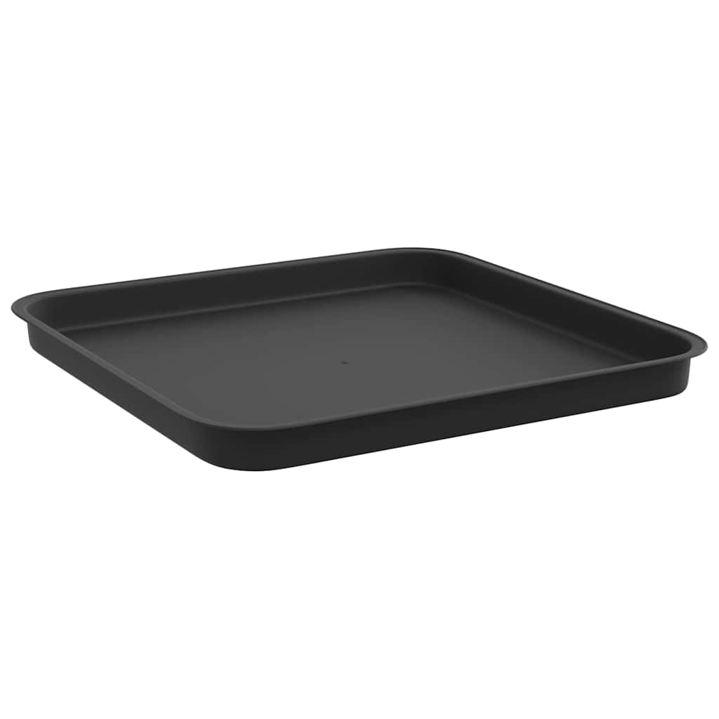 vidaXL Τετραγωνικός Δίσκος Λουλουδιών 24 pcs Μαύρο 32 x 32 x 2,5 εκ.