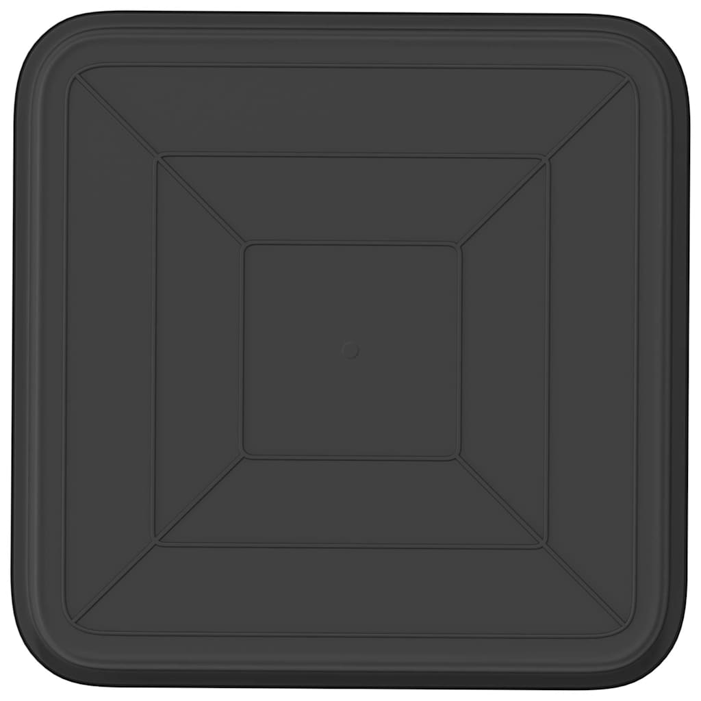 vidaXL Τετραγωνικός Δίσκος Λουλουδιών 24 pcs Μαύρο 32 x 32 x 2,5 εκ.