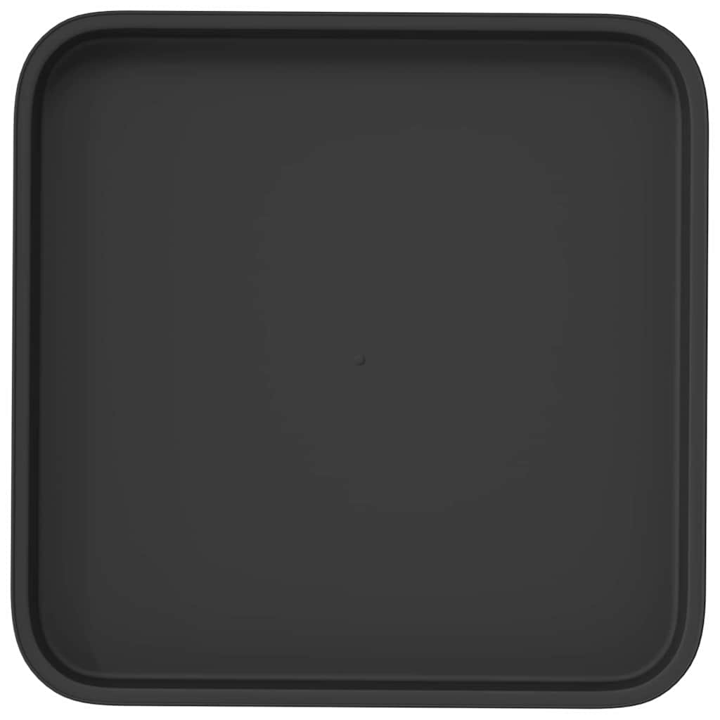 vidaXL Τετραγωνικός Δίσκος Λουλουδιών 24 pcs Μαύρο 32 x 32 x 2,5 εκ.