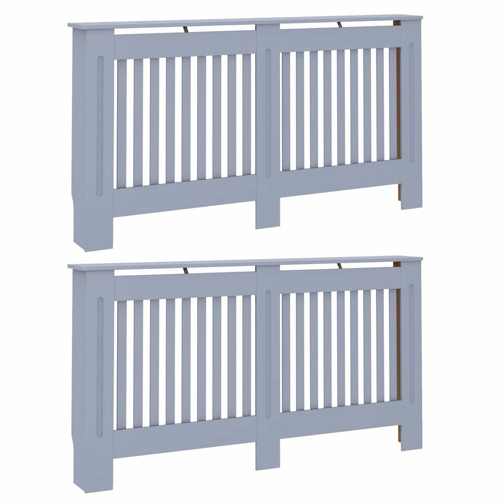 vidaXL Καπάκι Καλοριφέρ 2 pcs Γκρι 152 x 19 x 81,5 cm