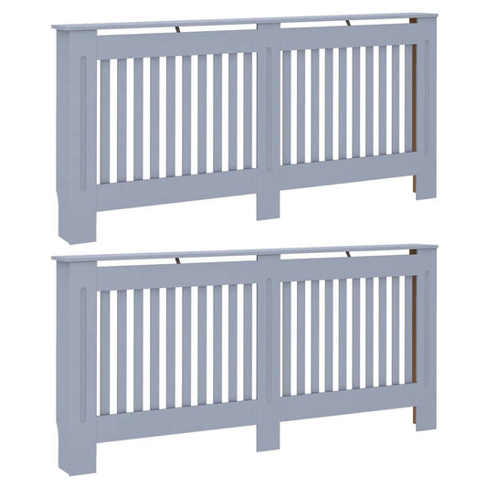 vidaXL Καπάκι Καλοριφέρ 2 pcs Γκρι 172 x 19 x 81,5 cm