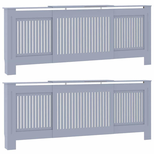 vidaXL Καπάκι Καλοριφέρ 2 pcs Γκρι 205 x 20,5 x 81,5 εκ.