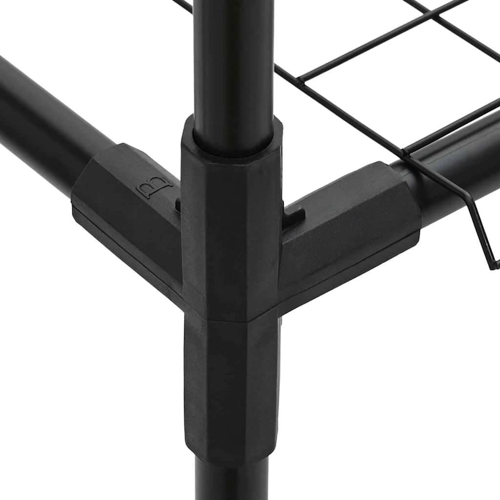 vidaXL Ράφι φυτών 3 επιπέδων Μαύρο 100 x 32 x 102 εκ. Ατσάλι