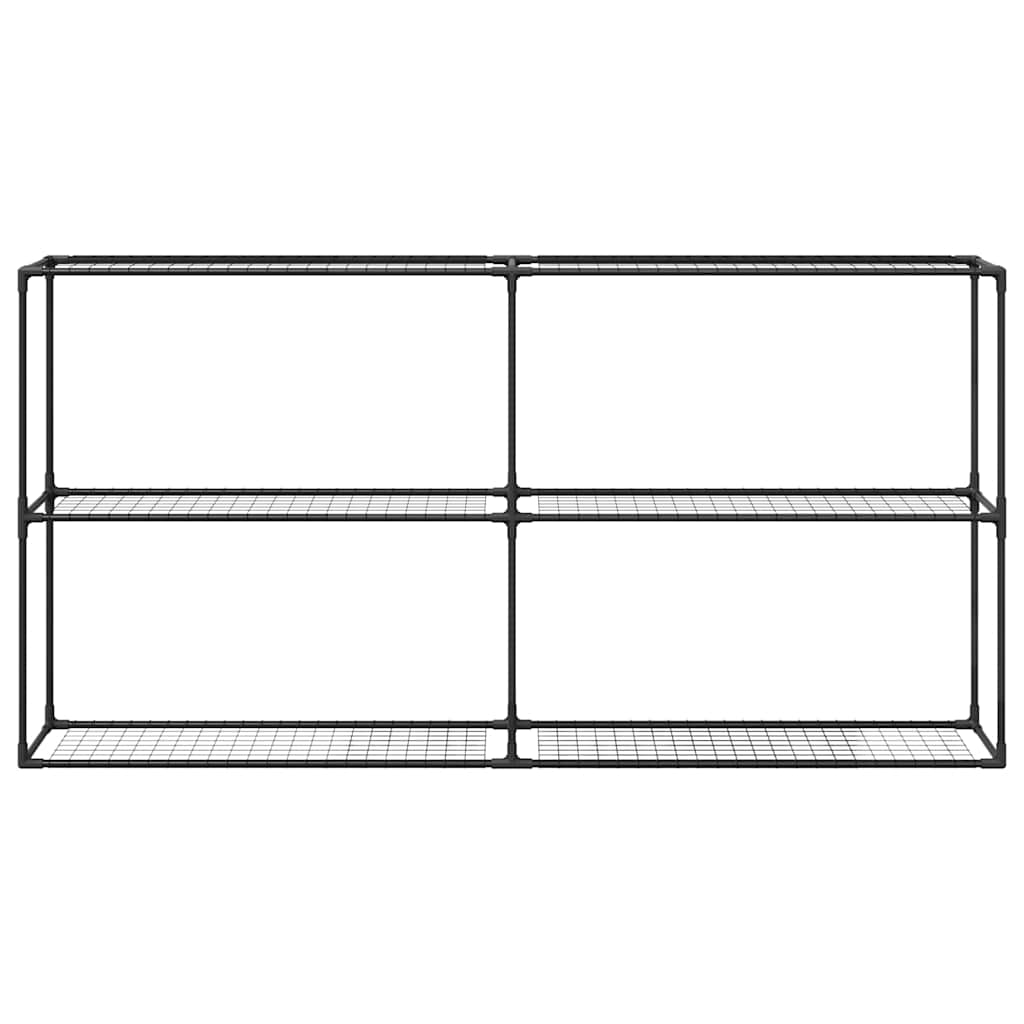vidaXL Ράφι φυτών 3 επιπέδων Μαύρο 200 x 32 x 104 εκ. Ατσάλι