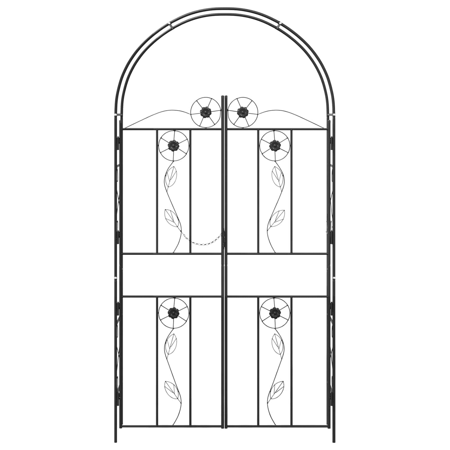 vidaXL Κήπος Αψίδα Μονόχρωμο Μαύρο