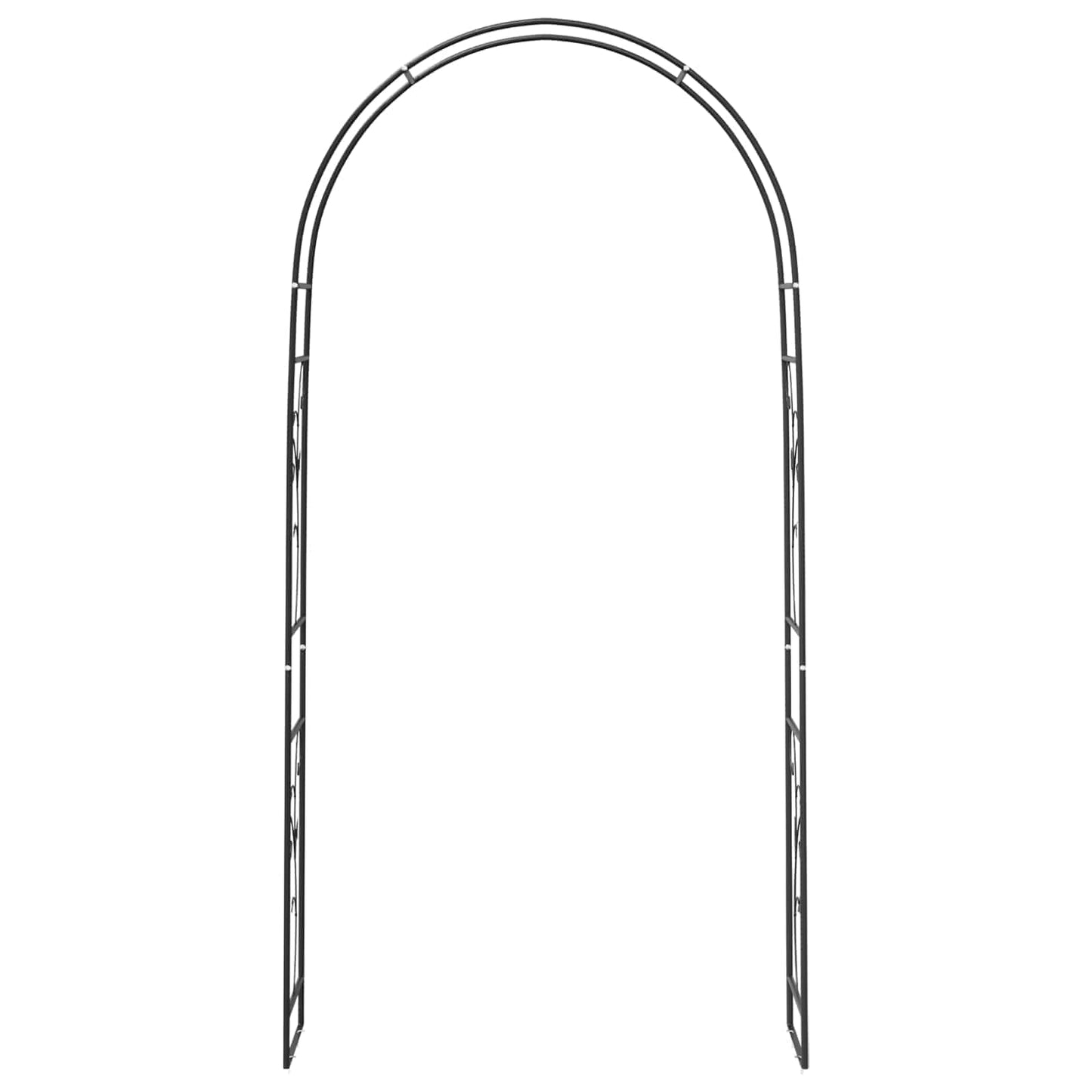 vidaXL Κήπος Αψίδα Floral Μαύρο