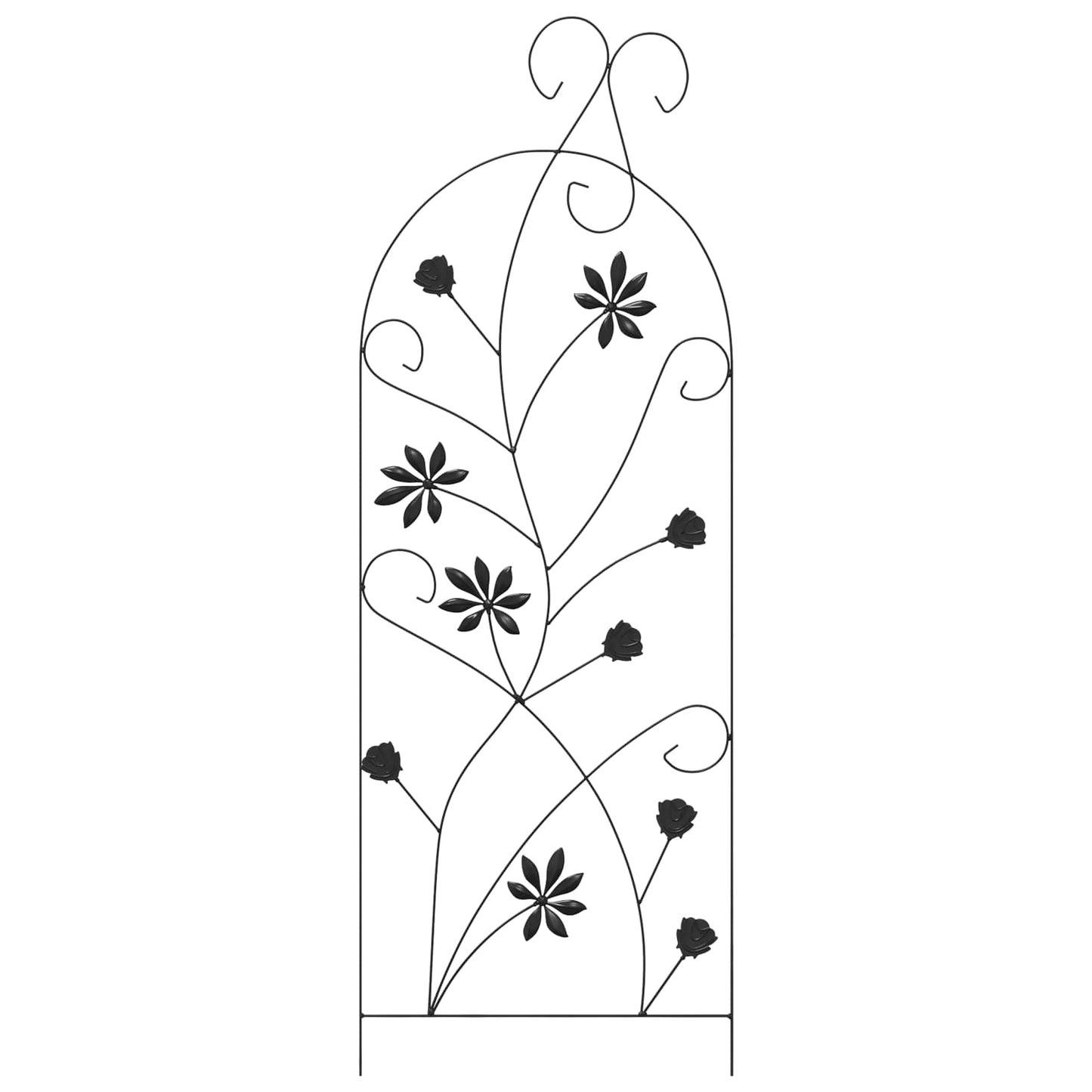 vidaXL Φράχτης Κήπου 3 pcs Μαύρο 112 x 40 εκ Ατσάλι