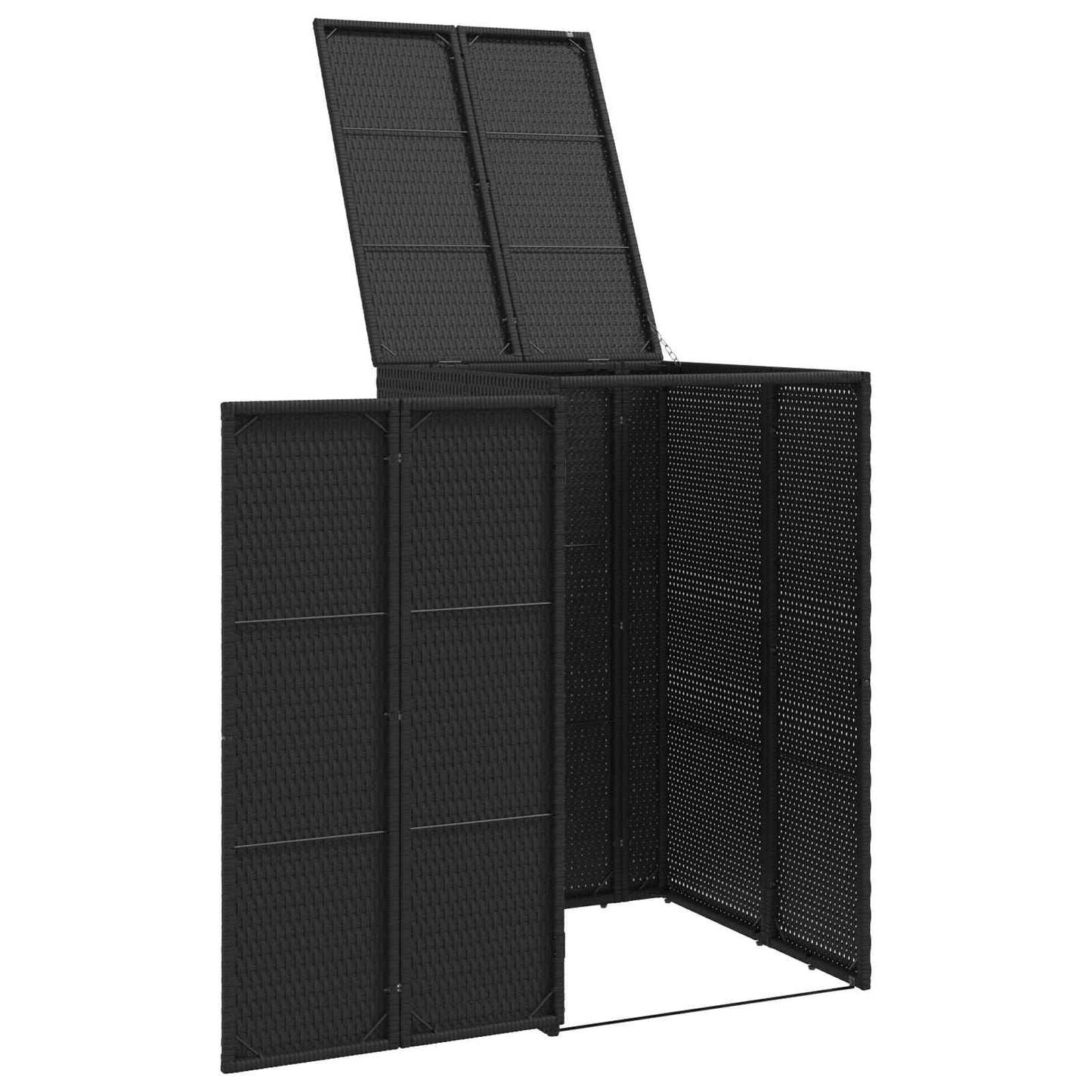 vidaXL Κουτί Κάδου Σκύλου Μαύρο 65 x 80 x 115 εκ. Πολυαιθυλένιο