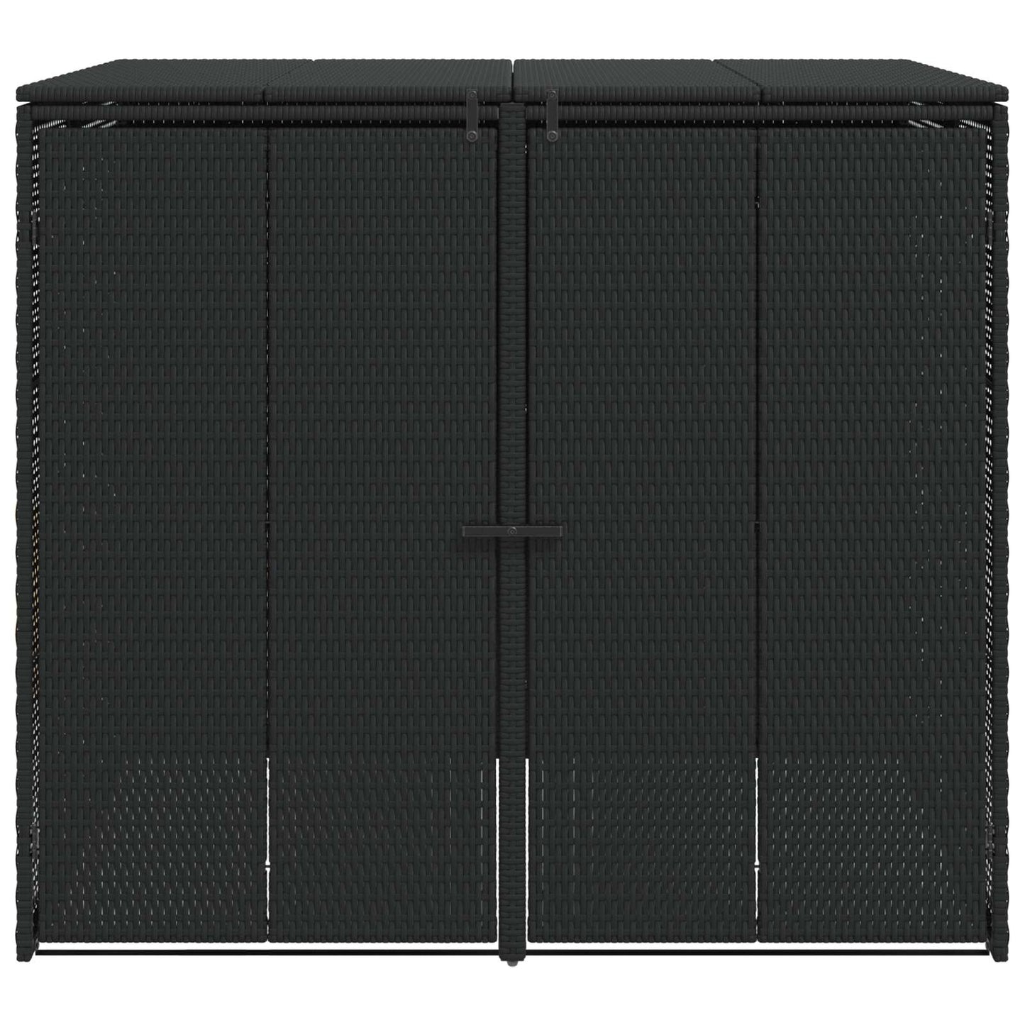 vidaXL Κουτί Κάδου Σκύλου 2 pcs Μαύρο 65 x 80 x 115 εκ. Πολυαιθυλένιο