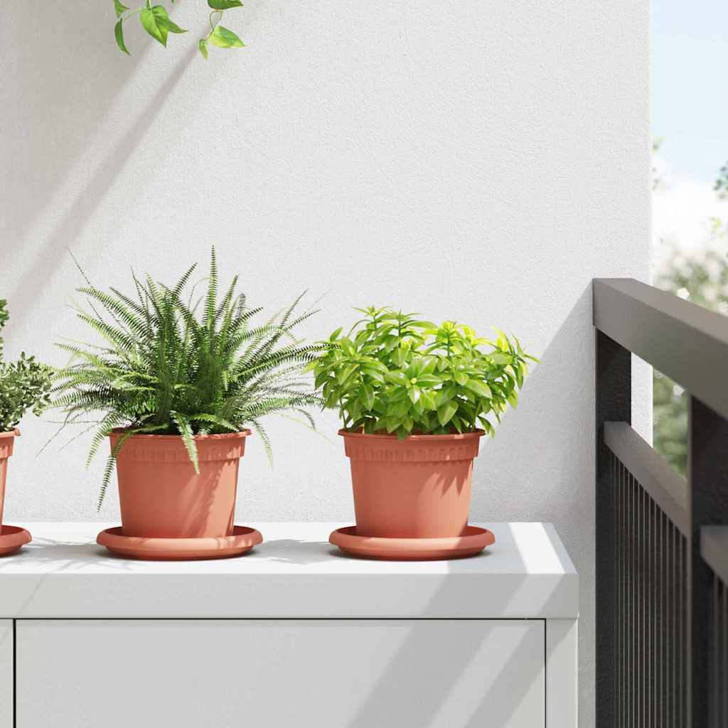 vidaXL Γλάστρες φυτών 6 pcs Κεραμιδί Ø 12,5 x 10 εκ Πλαστικό