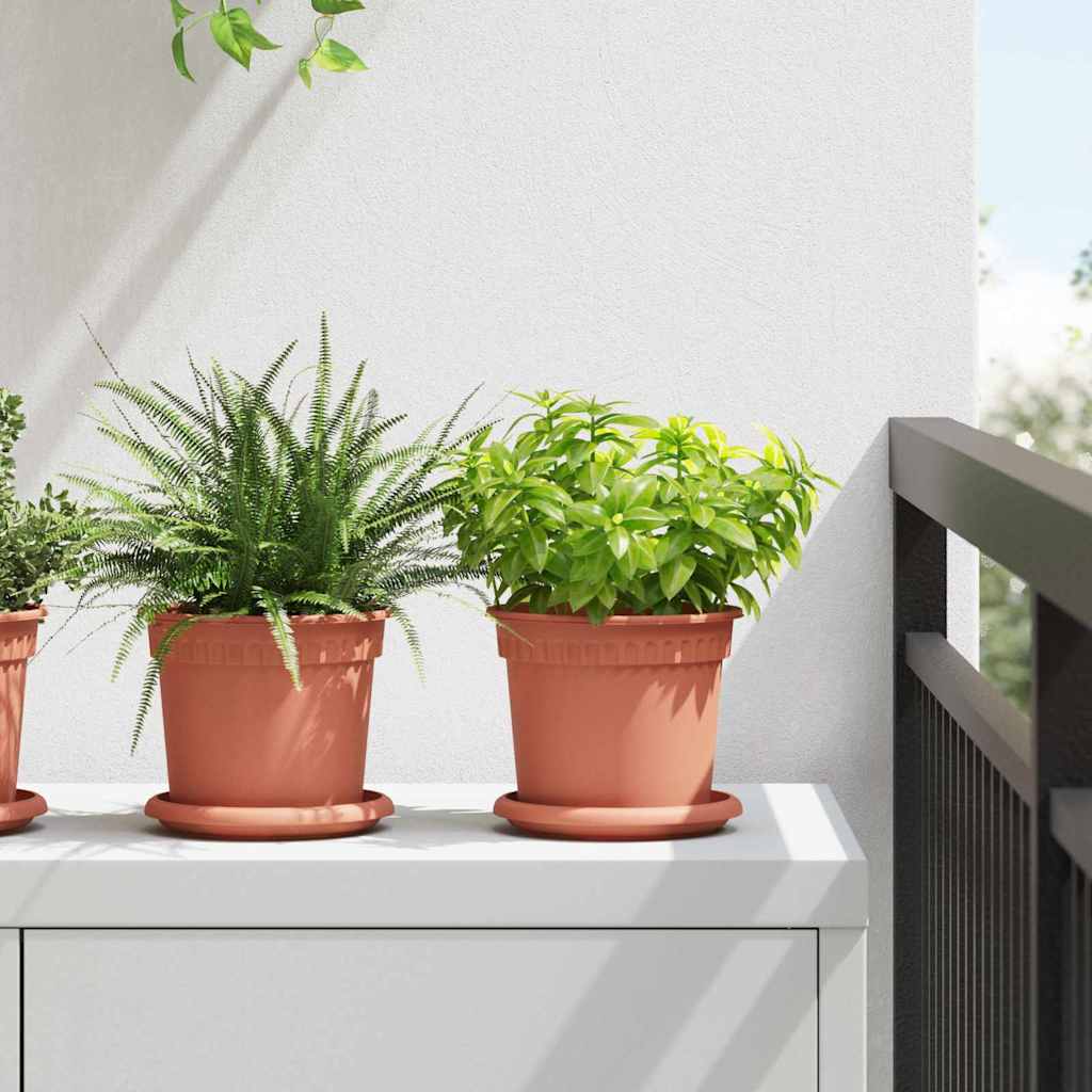 vidaXL Γλάστρες φυτών 6 pcs Κεραμιδί Ø 15 x 12 cm Πλαστικό