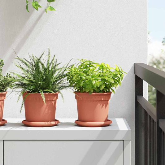 vidaXL Γλάστρες φυτών 6 pcs Κεραμιδί Ø 15 x 12 cm Πλαστικό