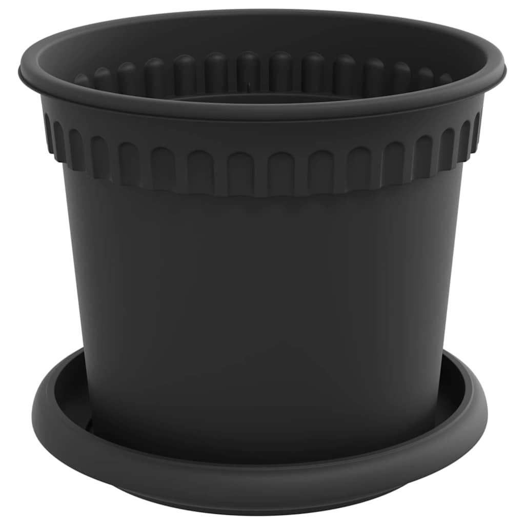 vidaXL Γλάστρες φυτών 24 pcs Μαύρο Ø 15 x 12 cm Πλαστικό
