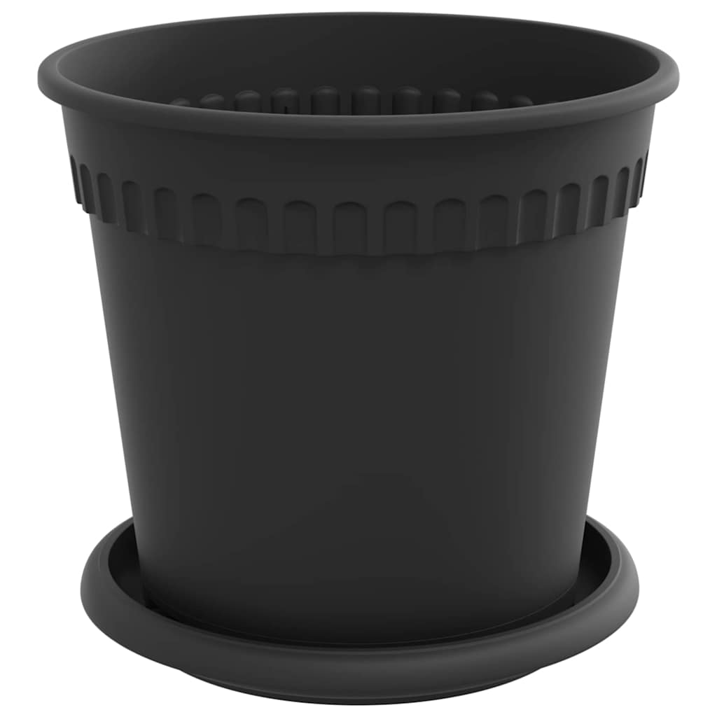 vidaXL Γλάστρες φυτών 24 pcs Μαύρο Ø 17 x 14 εκ Πλαστικό