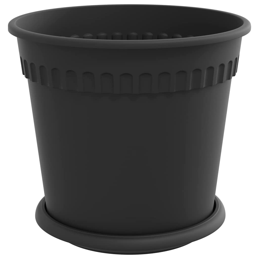 vidaXL Γλάστρες φυτών 24 pcs Μαύρο Ø 19 x 16 εκ Πλαστικό