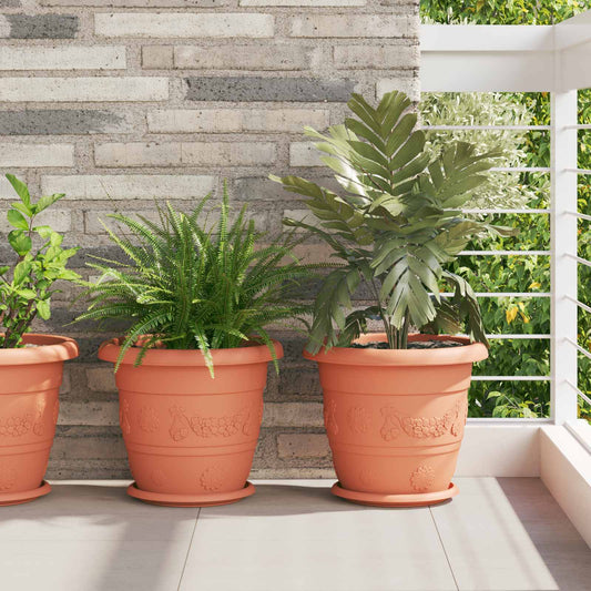 vidaXL Γλάστρες φυτών 6 pcs Κεραμιδί Ø 26 x 21.5 εκ Πλαστικό