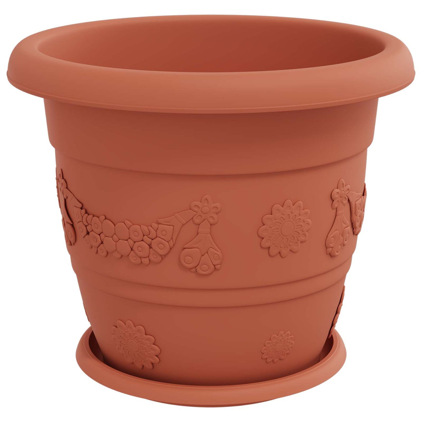vidaXL Γλάστρες φυτών 6 pcs Κεραμιδί Ø 26 x 21.5 εκ Πλαστικό