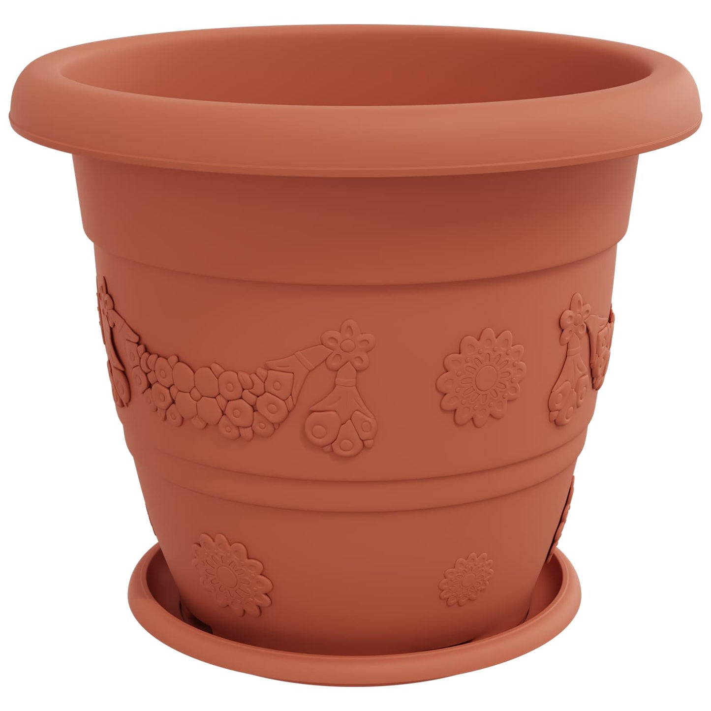 vidaXL Γλάστρες φυτών 6 pcs Κεραμιδί Ø 26 x 21.5 εκ Πλαστικό