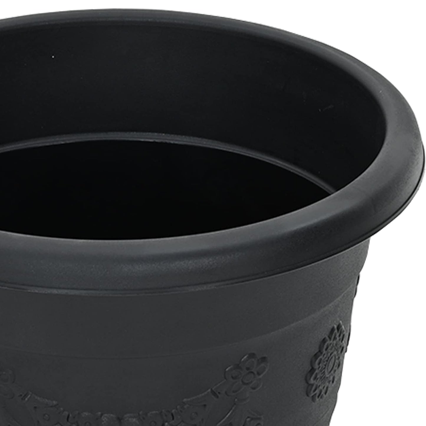 vidaXL Γλάστρες φυτών 6 pcs Μαύρο Ø 26 x 21.5 εκ Πλαστικό