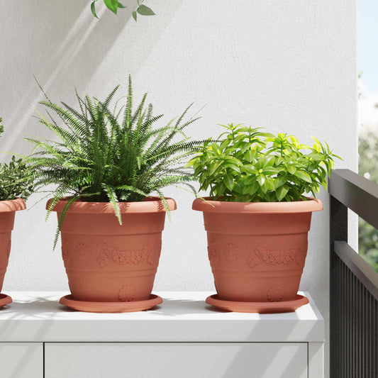 vidaXL Γλάστρες φυτών 24 pcs Κεραμιδί Ø 26 x 21.5 εκ Πλαστικό