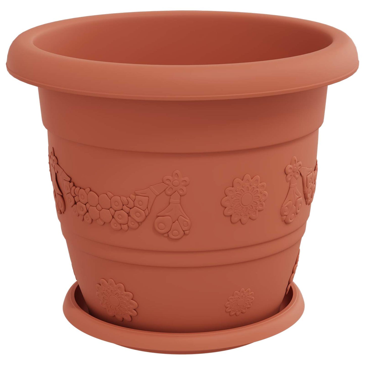 vidaXL Γλάστρες φυτών 24 pcs Κεραμιδί Ø 26 x 21.5 εκ Πλαστικό