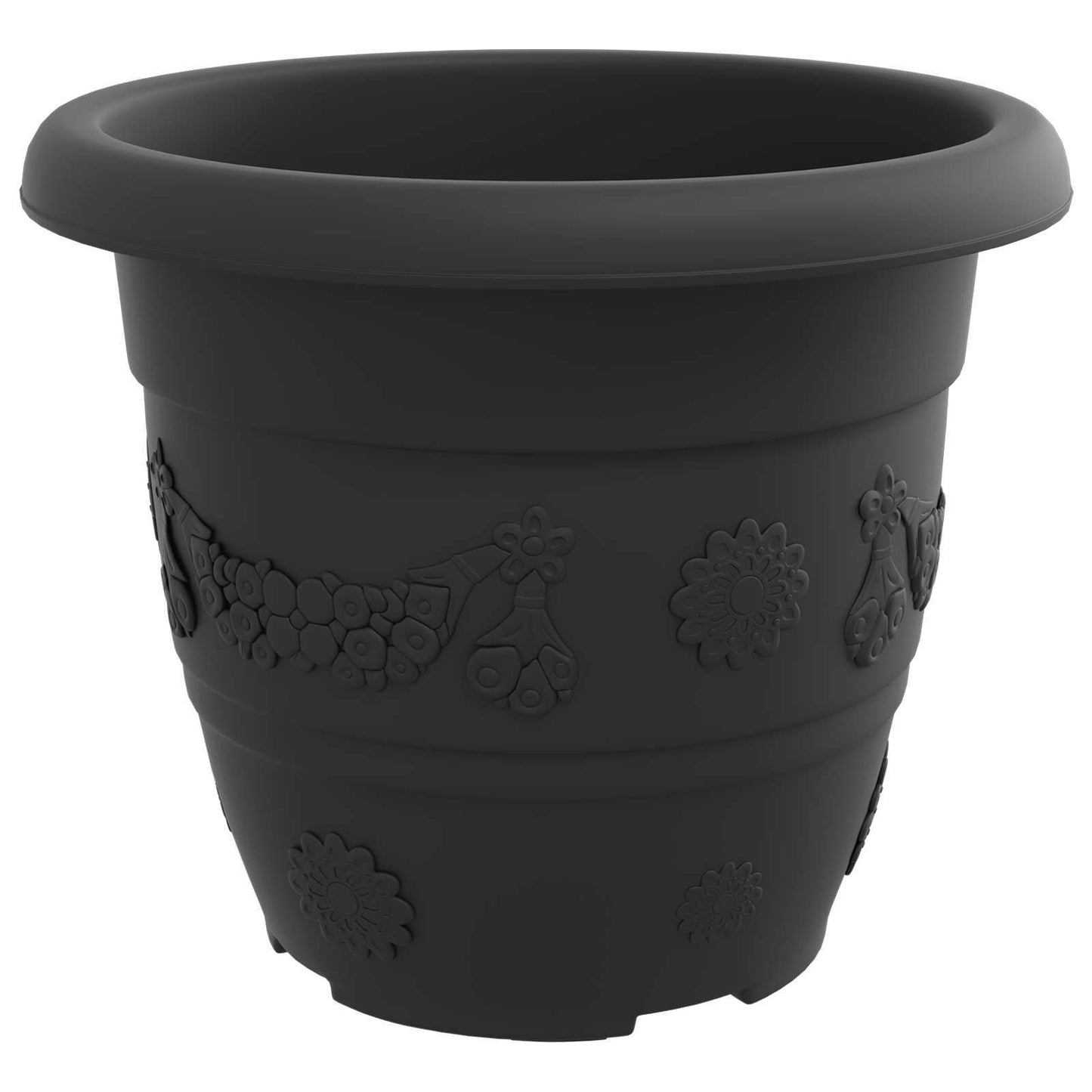 vidaXL Γλάστρες φυτών 24 pcs Μαύρο Ø 26 x 21.5 εκ Πλαστικό