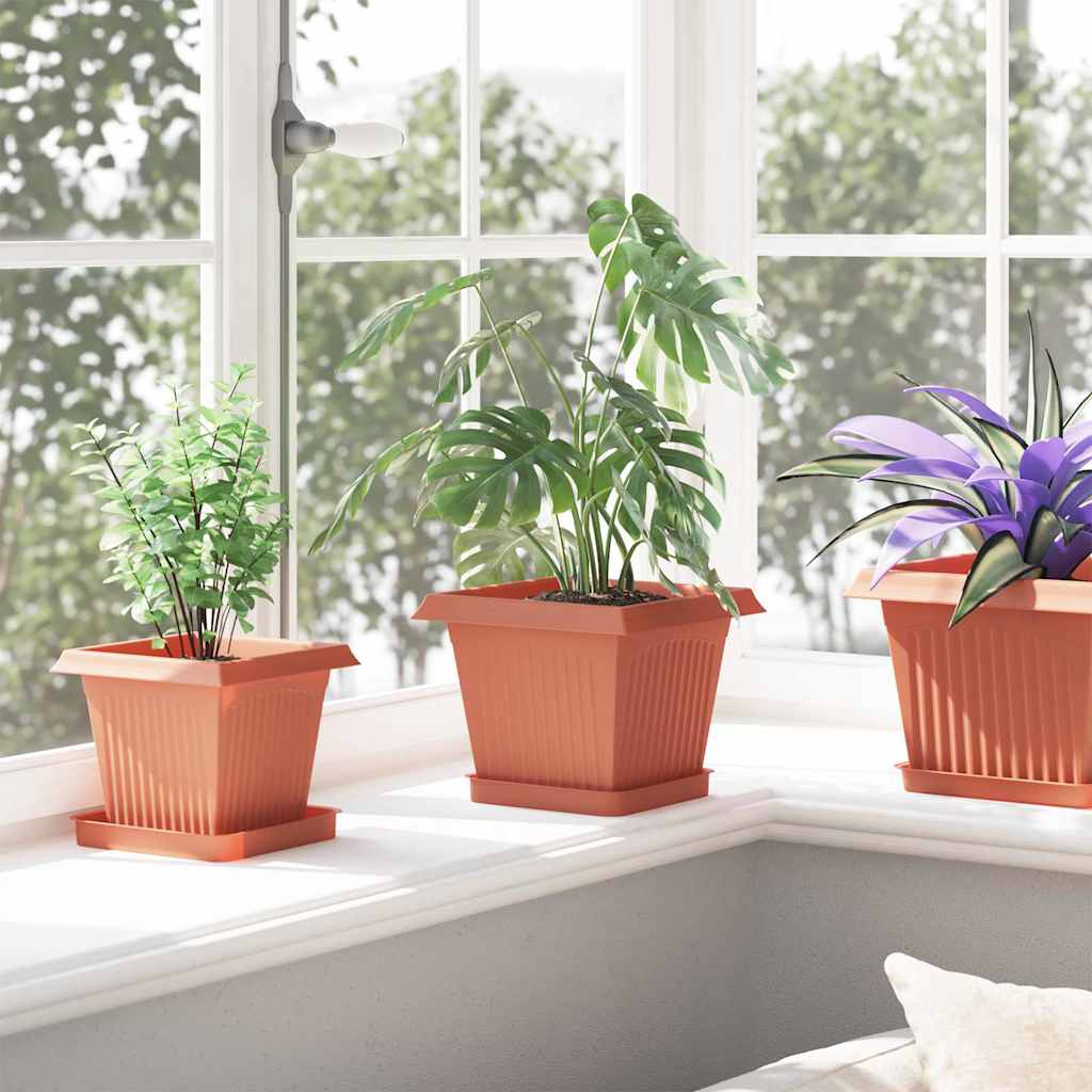 vidaXL Γλάστρες φυτών 6 pcs Κεραμιδί 20 x 20 x 16 εκ Πλαστικό