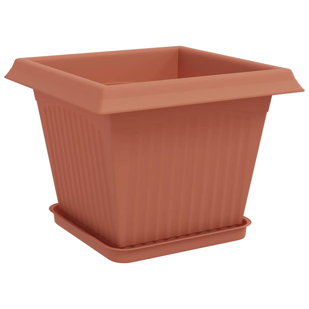 vidaXL Γλάστρες φυτών 6 pcs Κεραμιδί 28,5 x 28,5 x 22 εκ Πλαστικό