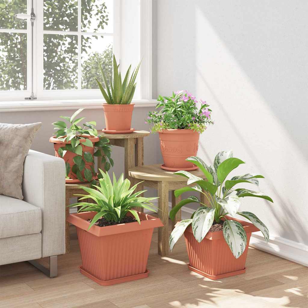vidaXL Γλάστρες φυτών 6 pcs Κεραμιδί 33 x 33 x 26 εκ Πλαστικό
