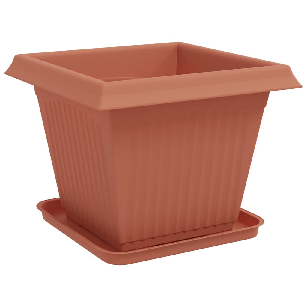 vidaXL Γλάστρες φυτών 6 pcs Κεραμιδί 38 x 38 x 30 εκ Πλαστικό