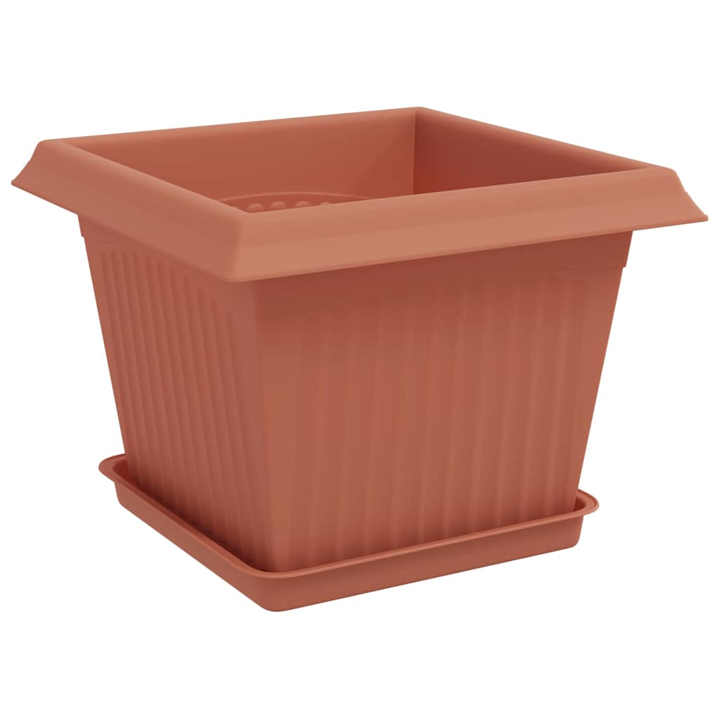 vidaXL Γλάστρες φυτών 24 pcs Κεραμιδί 23 x 23 x 17,5 εκ Πλαστικό