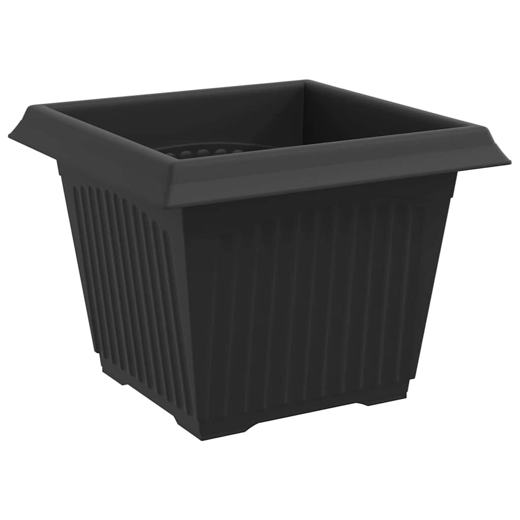 vidaXL Γλάστρες φυτών 24 pcs Μαύρο 23 x 23 x 17,5 εκ Πλαστικό