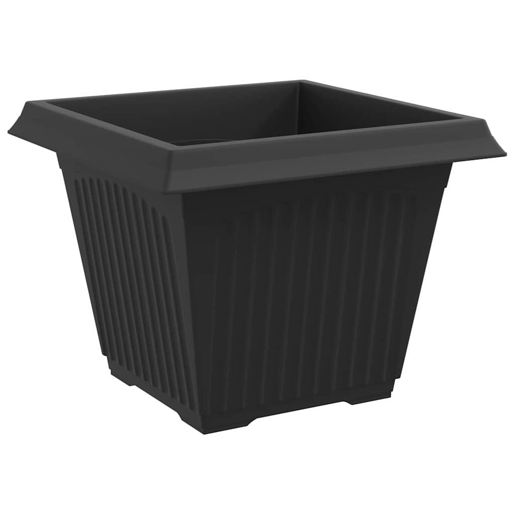 vidaXL Γλάστρες φυτών 24 pcs Μαύρο 43 x 43 x 33,5 εκ Πλαστικό