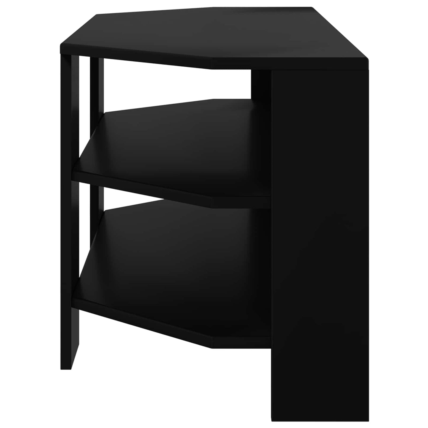 vidaXL ΓωνιακήΒάσηΤηλεόρασης 102x40,5x45εκ Μαύρο Επεξεργασμένο Ξύλο
