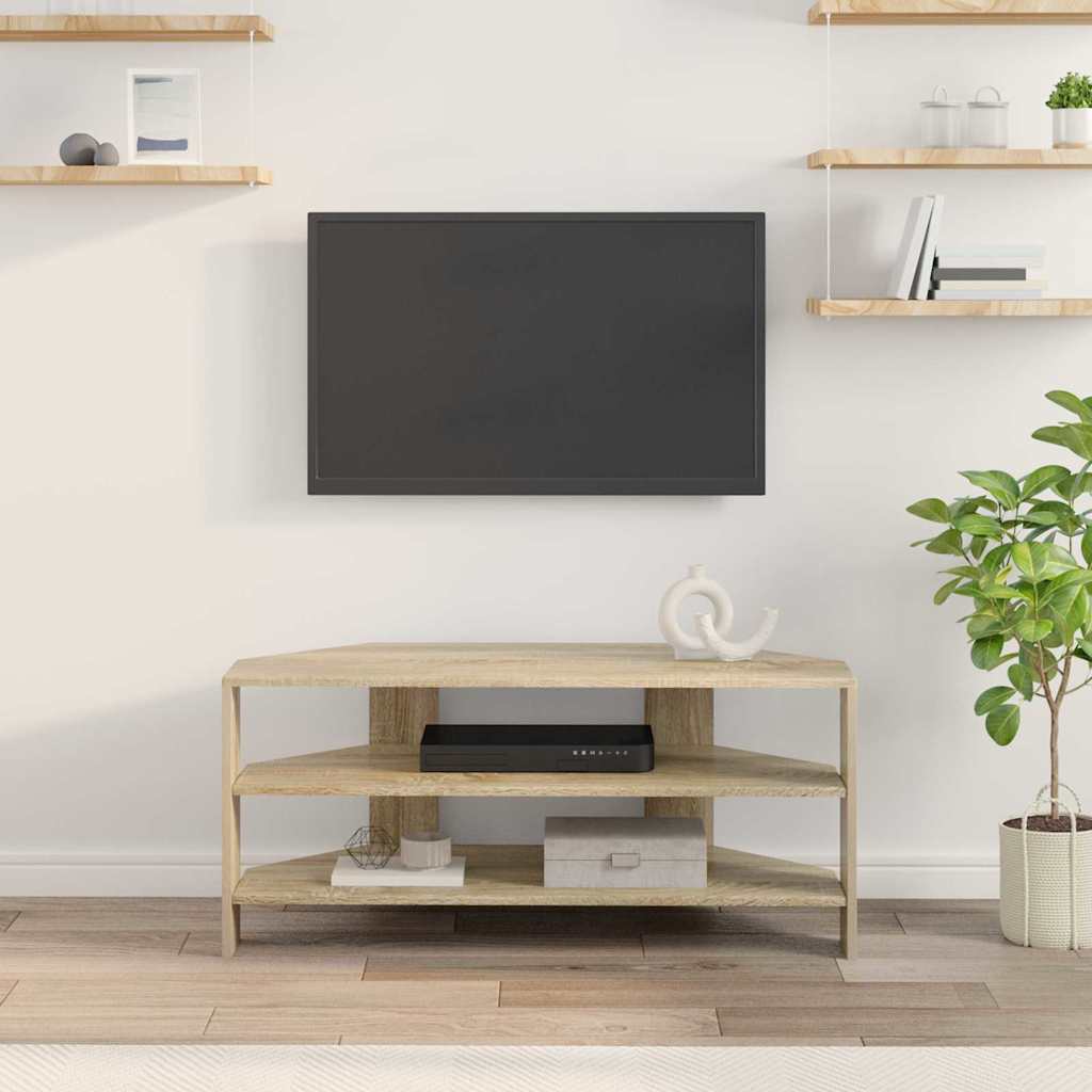 vidaXL ΓωνιακήΒάσηΤηλεόρασης 102x40,5x45εκ Δρύς Sonoma