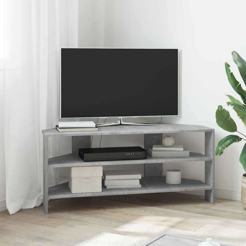 vidaXL ΓωνιακήΒάσηΤηλεόρασης 102x40,5x45εκ Σκυρόδεμα Γκρι