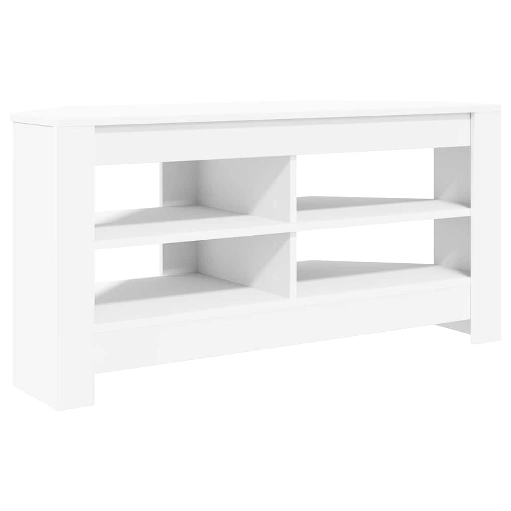 vidaXL ΓωνιακήΒάσηΤηλεόρασης Λευκό 102 x 40,5 x 45 εκ