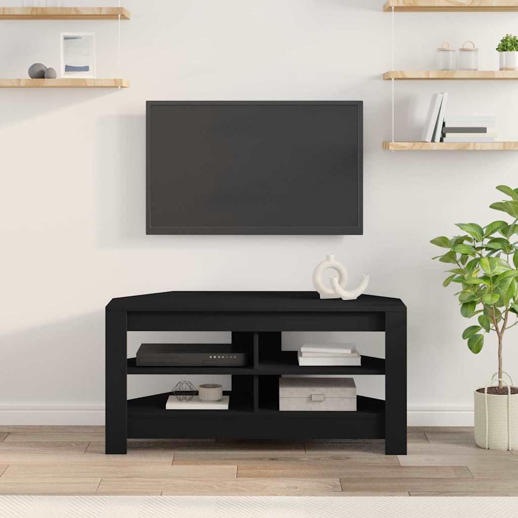 vidaXL ΓωνιακήΒάσηΤηλεόρασης Μαύρο 102 x 40,5 x 45 εκ