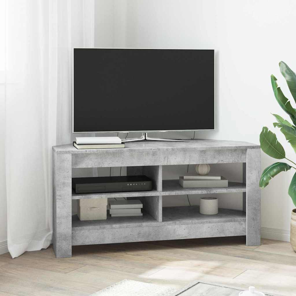 vidaXL ΓωνιακήΒάσηΤηλεόρασης 102 x 40,5 x 45 εκ Σκυρόδεμα Γκρι
