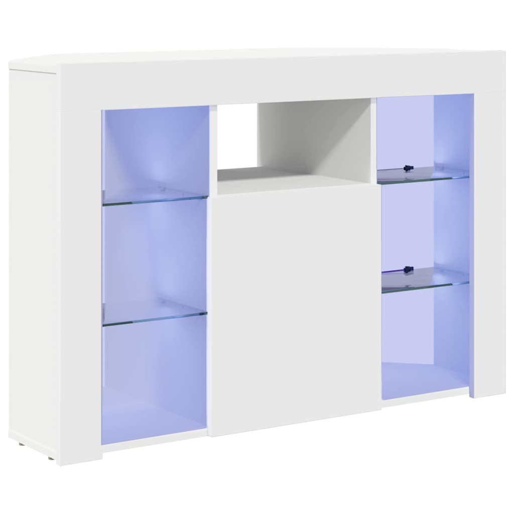 vidaXL Γωνιακός LED Τηλεοπτικός Κάμπινγκ 100x40x68εκ. Λευκό