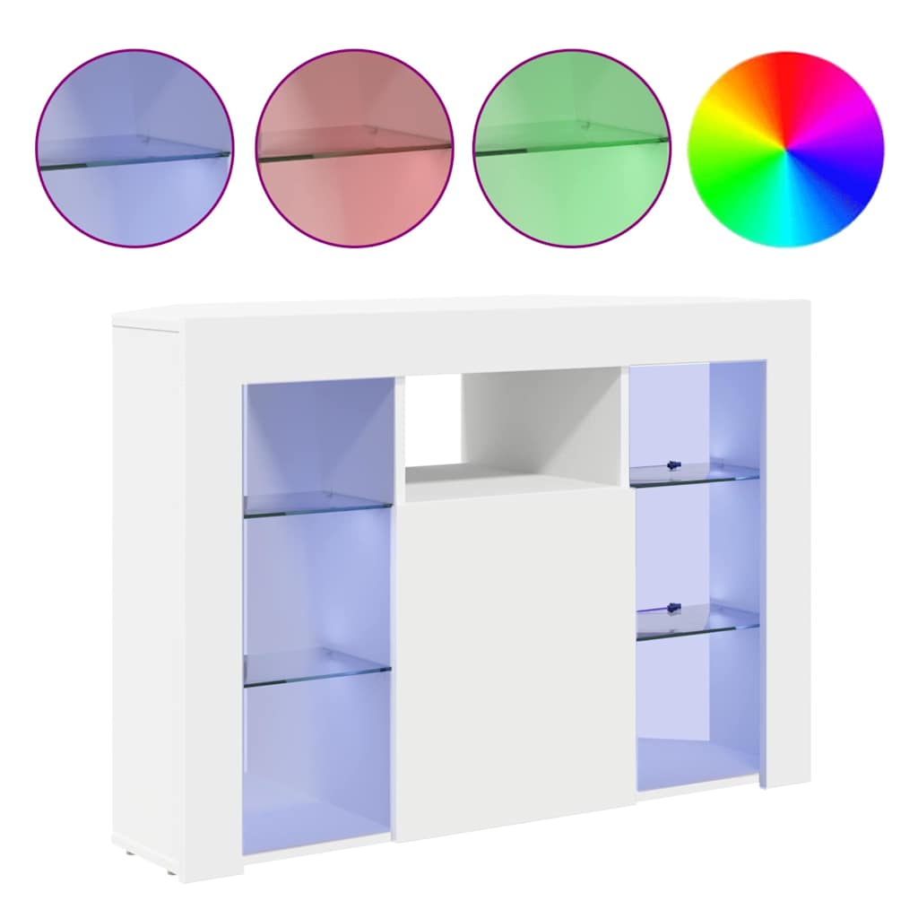 vidaXL Γωνιακός LED Τηλεοπτικός Κάμπινγκ 100x40x68εκ. Λευκό
